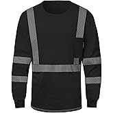 SKSAFETY FR Shirts for Men Long Sleeve, Welding Shirt 6oz Lightweight High Vis Fire Resistant Flame Retardant Shirt CAT2