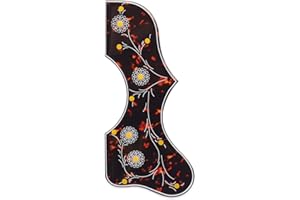 GUTAHARE Acoustic Guitar Pickguard Thickened 2mm Self Adhensive Plate Pickguard for J200 SJ200 Style Guitar Replacement Parts (Brown)