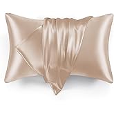 Love's cabin King Size Satin Pillowcase Set of 2, Similar to Silk Pillow Cases, Satin Cooling Pillow Covers for Hair and Skin with Envelope Closure, 20x36 inches, Taupe