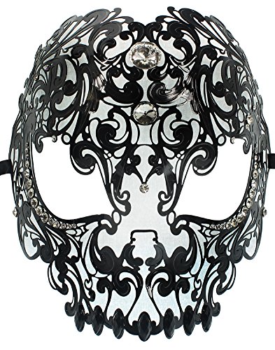 RedSkyTrader Unisex-Adult Skull Metal Venetian Mask