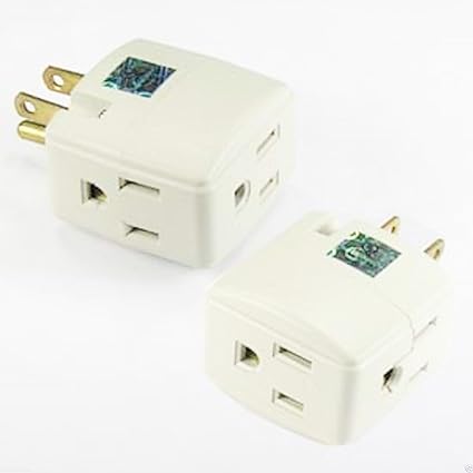1 Pk Outlet 3 Prong 3 Way Power Adapter Ul Grounded Outlet Wall Tap New Electrical Outlets Receptacles Home Improvement