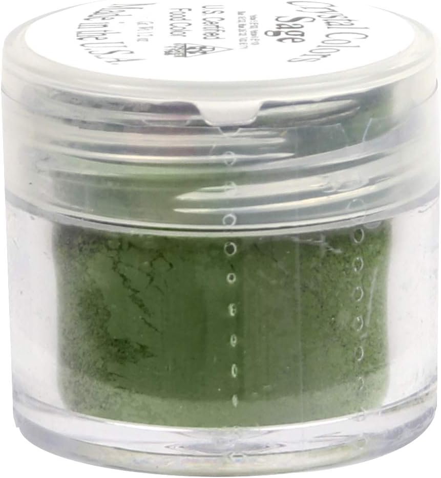 Crystal Color Powder Food Coloring, One Jar of 2.75 Grams - Sage