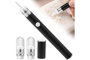 Electric Hot Knife, Ceramic Heating Knife Dab Tool, Portable Heated Cutting Knife with Replaceable Tips & 3 Heat Levels, Rech