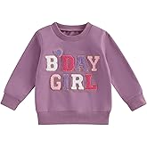 Birthday Shirt for Toddler Baby Boy Girl Cute Colorblock Letter Sweatshirt Long Sleeve Crewneck Tops Birthday Outfit