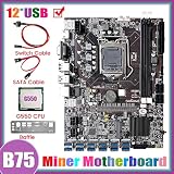 Potadak B75 Motherboard LGA1155 G550 CPU 12xPCIE DDR3 USB3.0 SATA Mining view 2