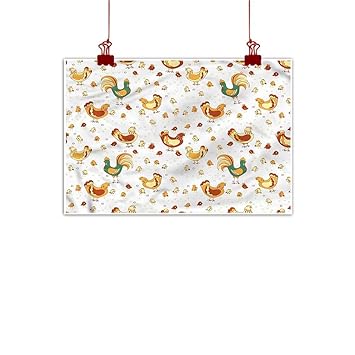 Mangooly Impression Sur Toile Gallus Coq Poulailler Printemps 914