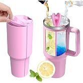 Hysagtek 2-in-1 Drink Separator for Stanley Cup 40 oz, Silicone Liner Divider for Dual-Sided Drink, Reusable Liner Separator 