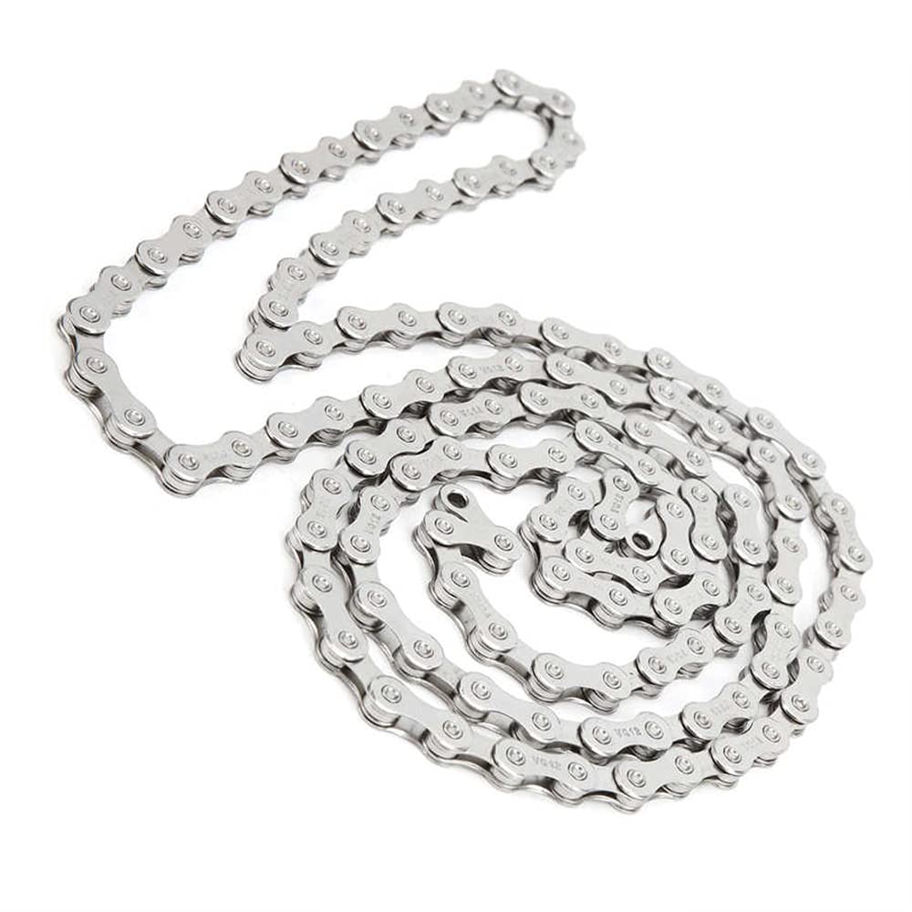GOIYZTTR 6/7/8 Speed Bicycle Chain, 116 Links Bicycle Chain for Mountain Bikes, Bicycles, Racing Bikes, Road Bikes, Anti-Rust, 1/2 x 3/32 Inches (Silver)