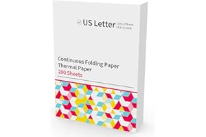 Odaro 8.5 x 11 US Letter Size Thermal Printer Paper, Multipurpose Office White Folder Paper - 200 sheets, Compatible with M08F, M832, MT800, MT800Q And Other Letter Portable Printers