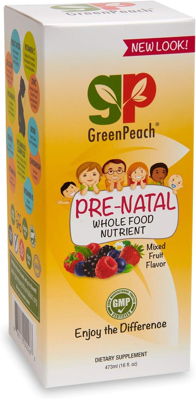 GreenPeach Liquid Prenatal Vitamins for Women Folic Acid