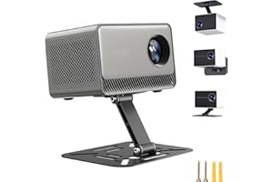 JCWINY Foldable Projector Stand, 3 in 1 Desktop Mini Projector Mount Projector Ceiling Mount Wall Mount 180°Adjustable, Mini Projector Stand Mount for QKK, DR.J, DBPOWER, Anker, VANKYO, AAXA, AuKing and Others