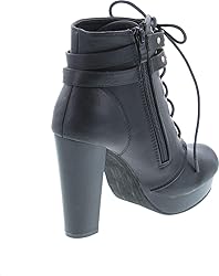 TOP Moda George-40 Ankle Wrap Boots,Black-Ci,10