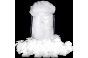 Riakrum Fake Snow Decor Artificial Fluffy Fiber Stuffing Fake White Snow for Tree Covering Home and Party Decorations(60 G)