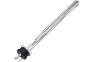 DERNORD 240V 5500W Tri-clamp Foldback Heating Element Stainless Steel Immersion Water Heater with 3-Wire Electrical Locking P