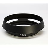 【F-Foto】 クラシックメタルレンズフード　ブラック 49mm 各社対応ライカ風メタルフード