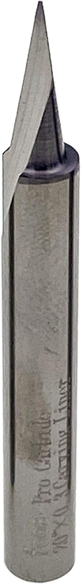 FOOS - 20° Carving Liner - Wood Carving - Engraving Router bit - 1/4” Shank - Premium Solid Carbide (.3mm tip)
