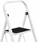Oypla Foldable 3 Step Ladder Steel Non Slip Treads Safe Anti Slip Feet view 6