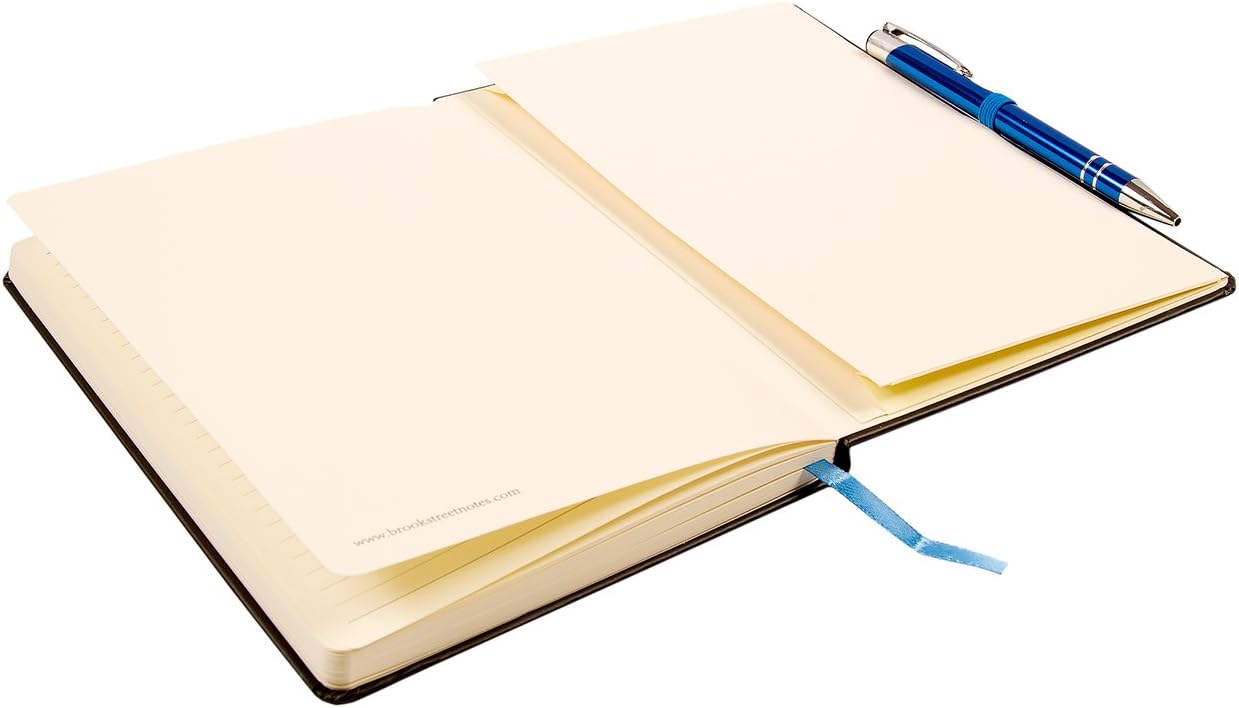 BROOK STREET NOTES Motivational Notebook - Hardback A5 (Black/Blue) - Image 5