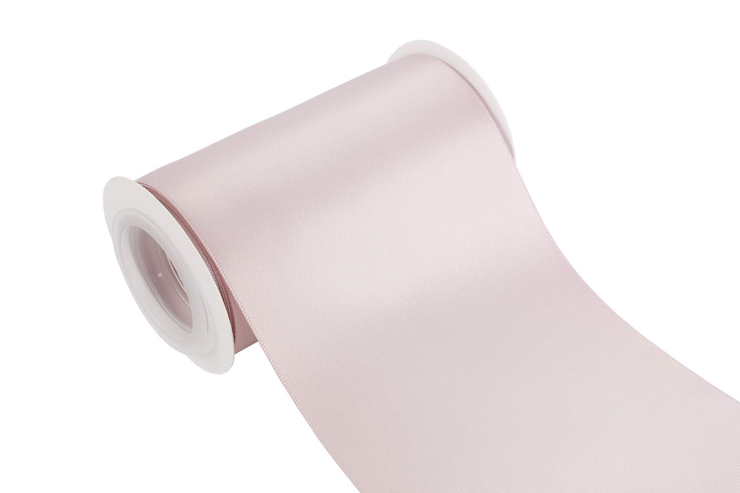 ITIsparkle 100mm Width (4") Double Faced Satin 4.5 Meters (Full Reel) Premium Quality Ribbon Ideal for Crafts/Gift Wrapping/Floristry - Vanilla
