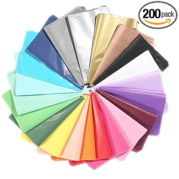 Amazoncom Uniqooo 200 Sheets 21 Colors Tissue Paper Gift