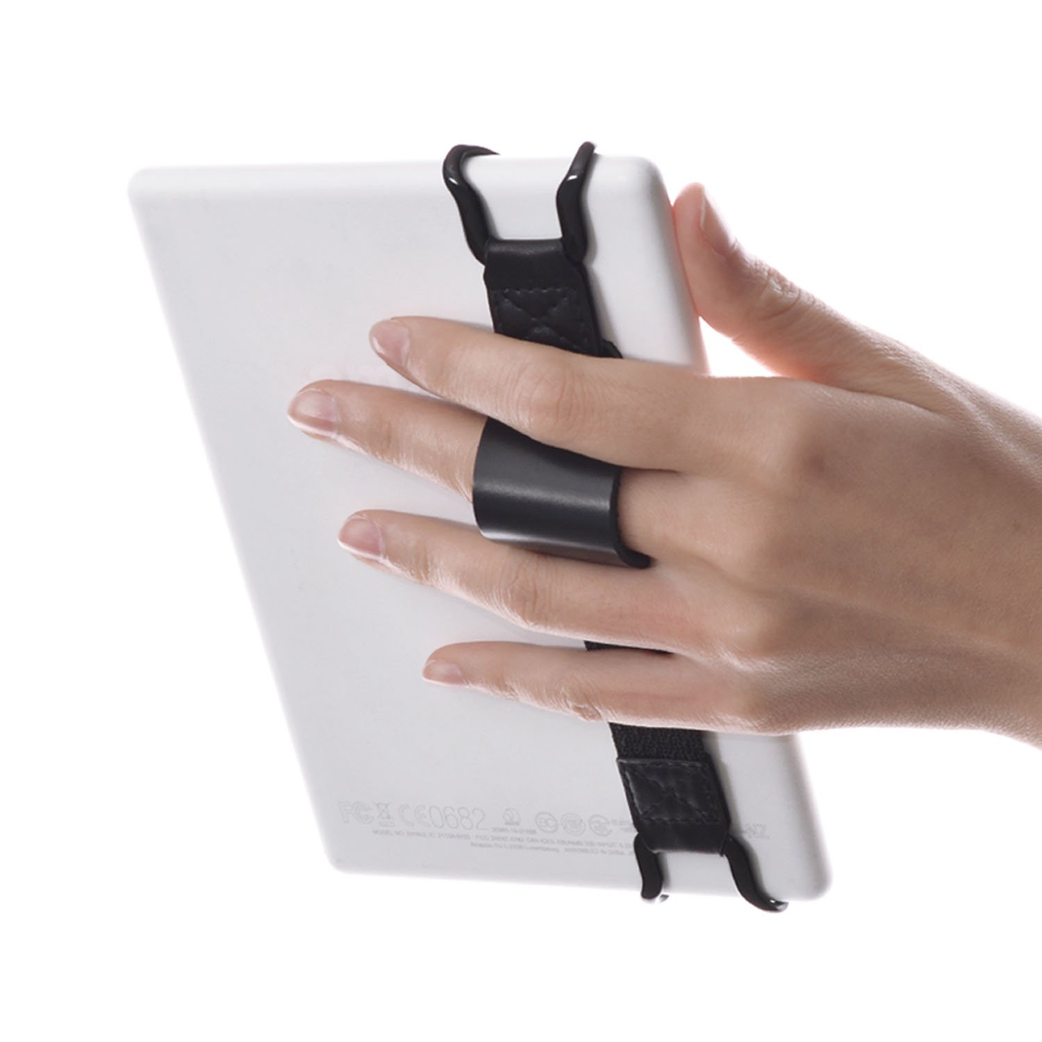 WANPOOL Universal Non-slip Hand Strap Holder Support with Adjustable Leather Belt Stand, for use with 6 Inch Kindle E-readers - Kindle Paperwhite/Voyage/Oasis/Fire HD 6 and More