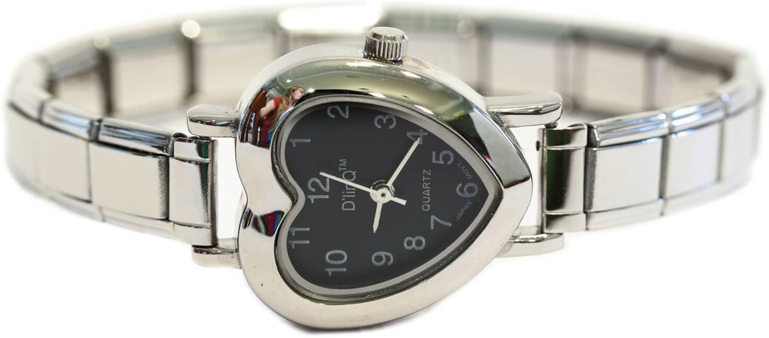 NewCharms Black Heart Italian Charm Watch Jewelry