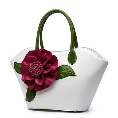 BAG WIZARD Floral Purses Handbags Designer Leather Handbags Satchels Top Handle Tote Bag