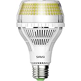 SANSI 400W Equivalent 6000 Lumens Brightest LED Light Bulb, 5000K Daylight E26 A21 Super Bright LED Bulb Non-Dimmable, 22-Yea