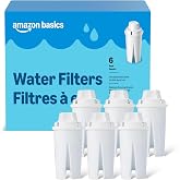 Amazon Basics Enhanced Water Filter, Brita Filter Replacement, 6-Pack | Brita water pitcher filters improve tap water taste; contaminant reduction, WQA &amp; NSF certified, BPA-Free
