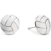 Volleyball Earrings – Enamel Studs | Fun Gift for Moms, Players & Fans