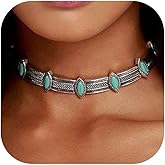 Your Always Charm Western Turquoise Choker Necklaces for Women Ren Faire Accessories Boho Necklace Jewelry for Women