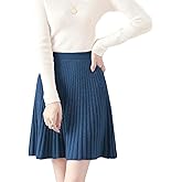 Ailaile Short Skirt Women's Fall Winter 100% Merino Wool Knitted Skirt Girl's Ribbed Elastic Waist Skirts