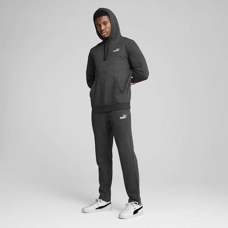 Felpa con Cappuccio Essentials con Logo Piccolo N. 1 da Uomo M, Dark Gray Heather — foto 3 di 5
