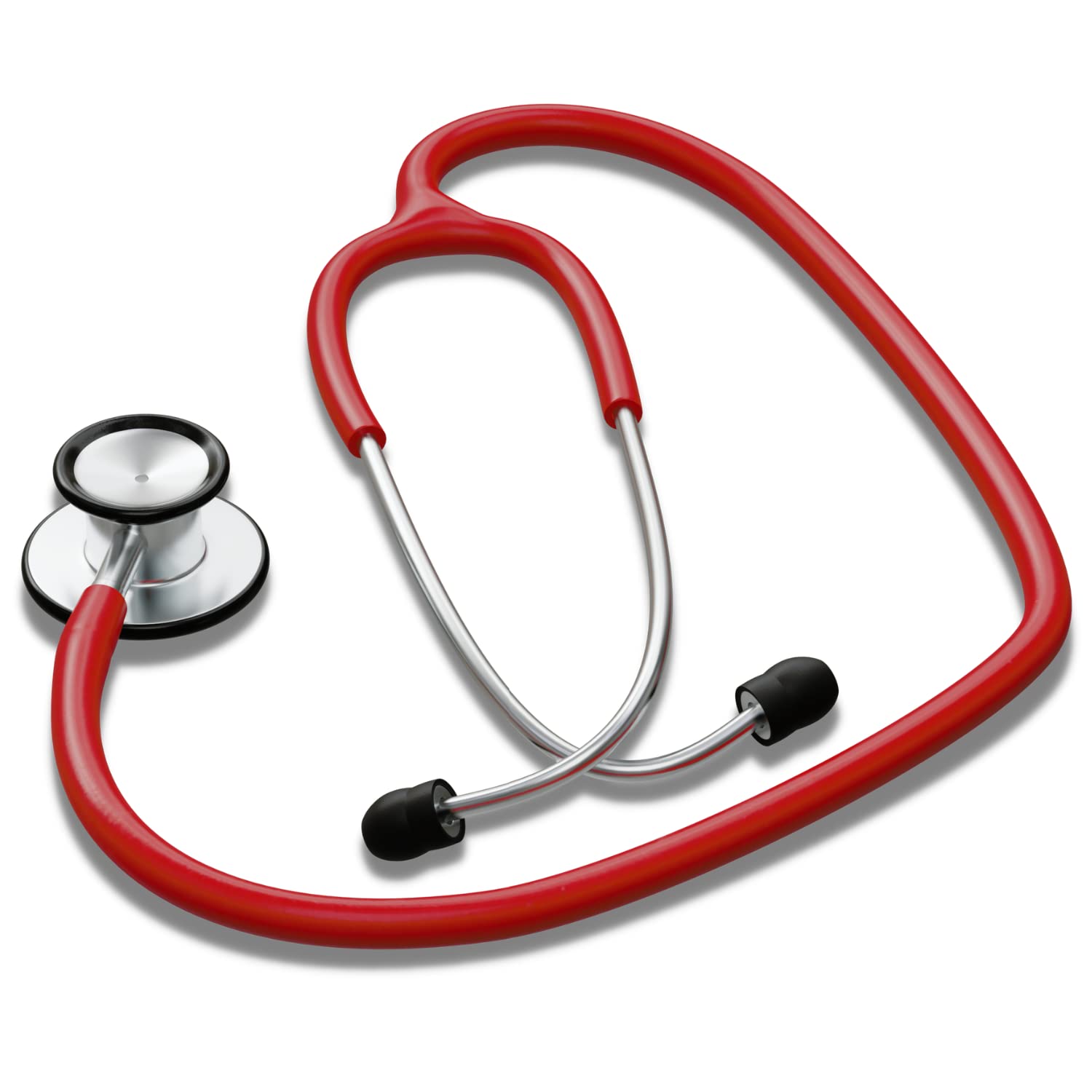 Photo 1 of HCS Red Stethoscope - Premium Stainless Steel, Dual Head Medical Stethoscope for Nurses, Doctors, Veterinary - 22 inch Tubing
