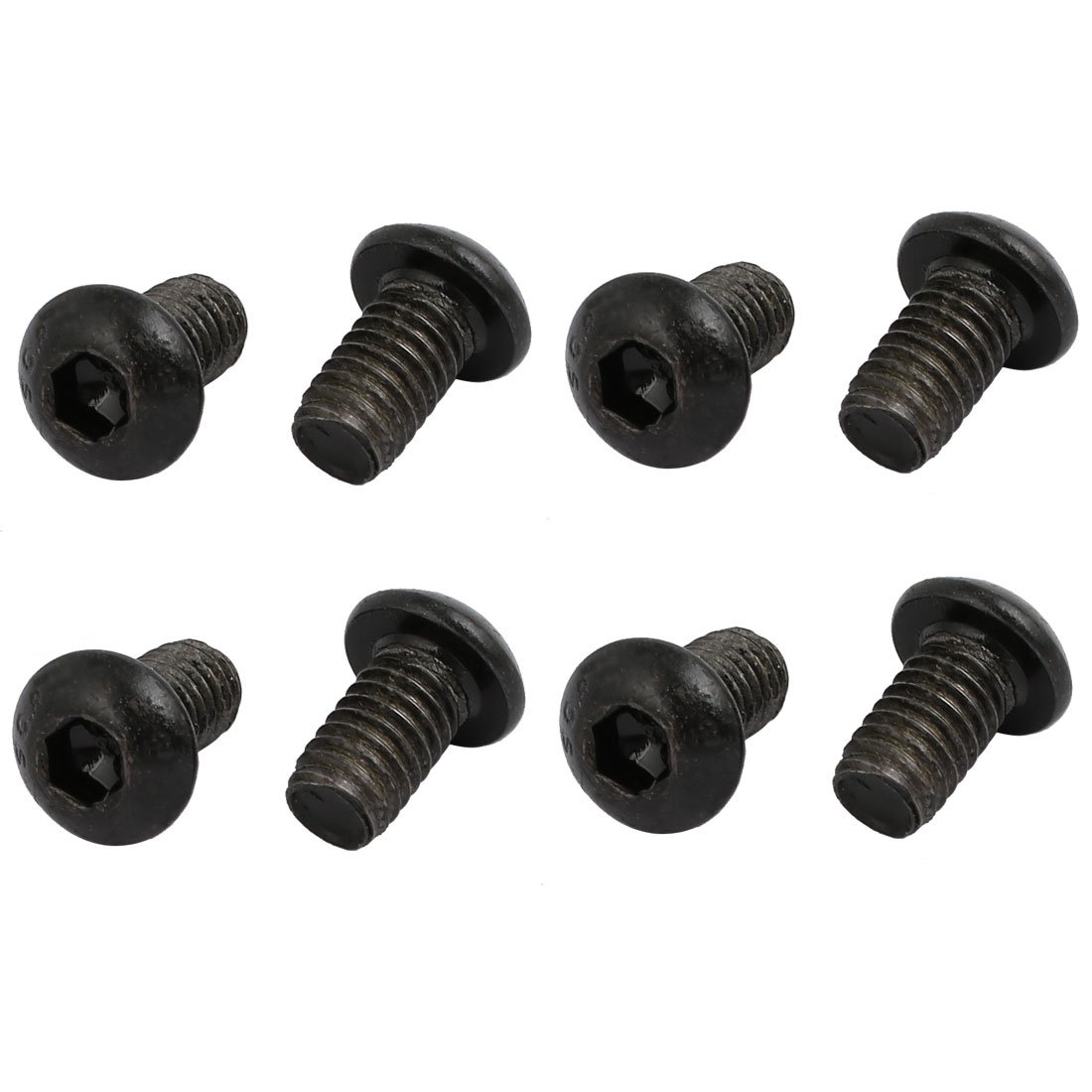 Sourcingmap 8pcs M6x10mm 10.9 Grade Left Hand Thread Bolt Lock Screw for Drill Chuck