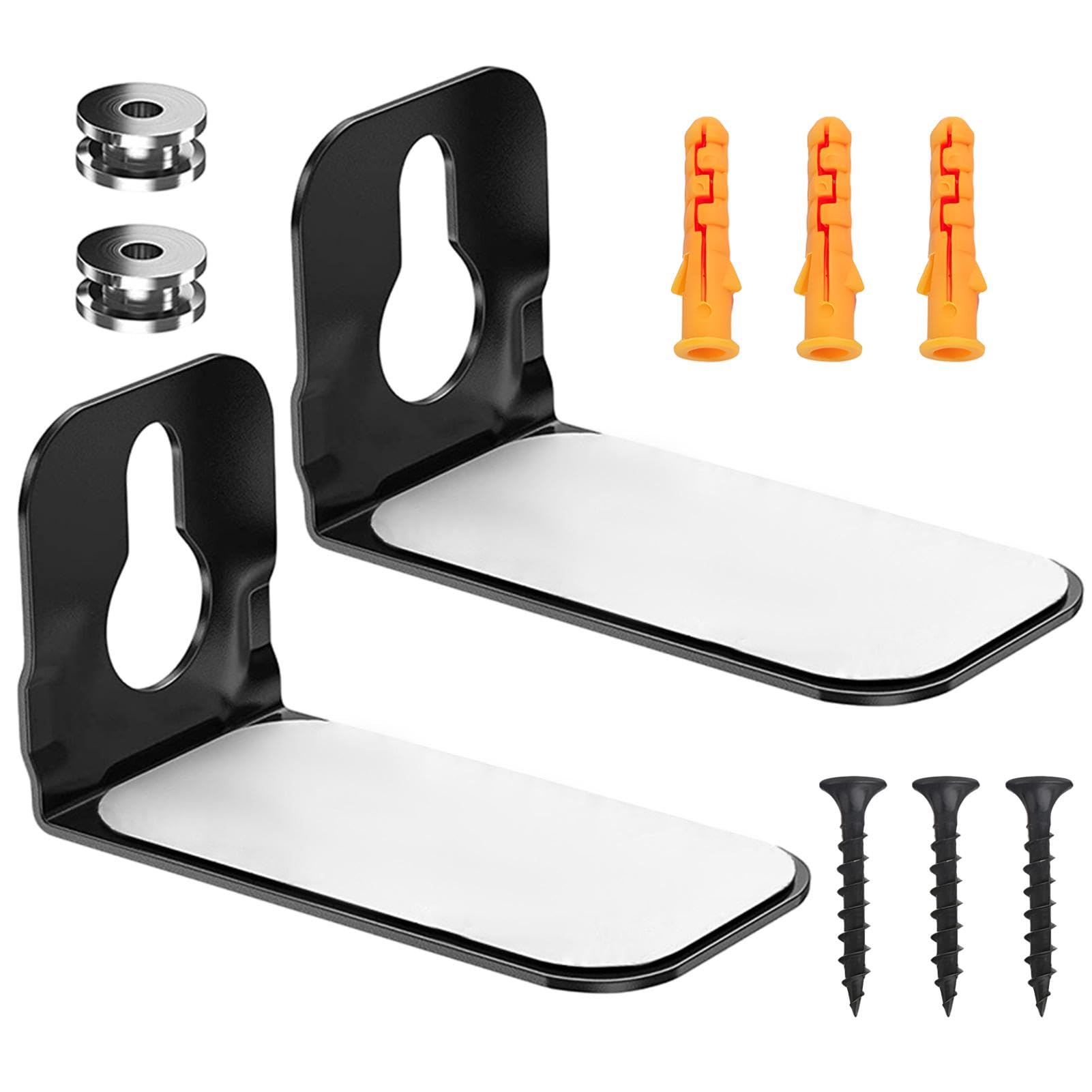 Divono 1pair Soundbar Bracket, Soundbar Wall Mount, Adjustable Angle Heavy Duty Shockproof Sound Bar Bracket Below TV With Screws, For Most TV, Soundbar