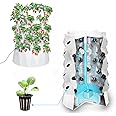 ZXMT Hydroponics Tower Growing System,Vertical Farming Aeroponic Tower Equipment for Indoor Herbs, Fruits and Vegetables with Hydrating Pump Timer Adapter