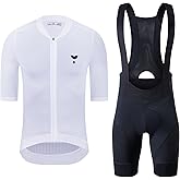 YKYWBIKE Cycling Jesrsey Set-Short Sleeves Bike Jersey+4D Padded Cycling Bib Shorts Road Biking Outfits Bicycle Kit for Men