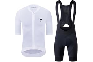 YKYWBIKE Cycling Jesrsey Set-Short Sleeves Bike Jersey+4D Padded Cycling Bib Shorts Road Biking Outfits Bicycle Kit for Men