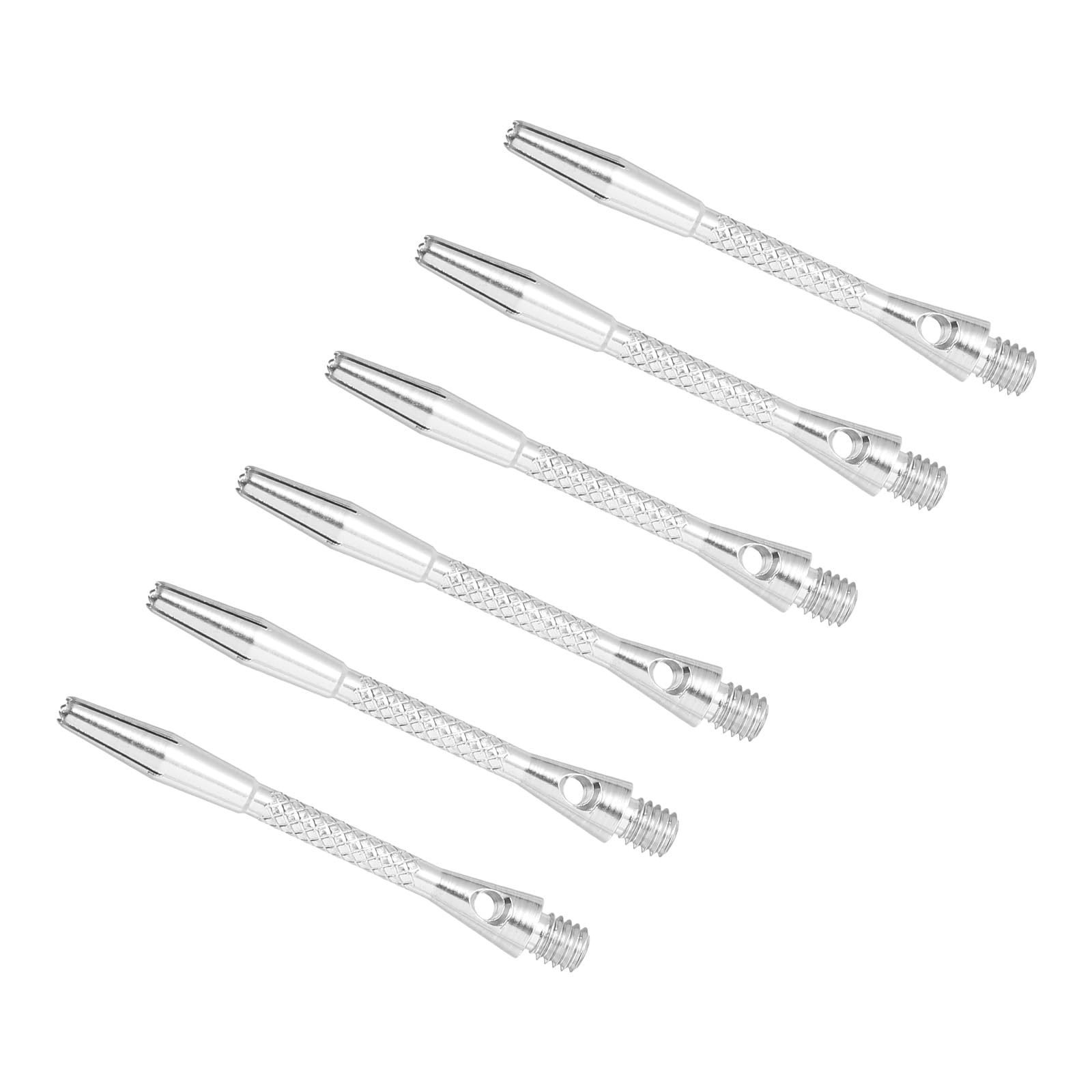 PATIKIL Dart Shafts 45mm/1.8 Inch, 6 Pack 2BA Thread Aluminum Dart Stems Dart Accessories for Steel Tip, Silver Tone