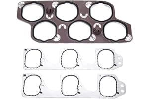 LIMICAR Engine Intake Gasket Set with Upper & Lower Intake Gaskets 12598158 Compatible with 2004-2011 Buick Lacrosse Rendezvous Cadillac CTS SRX STS Malibu Pontiac G6 G8 Saturn Aura 3.6L