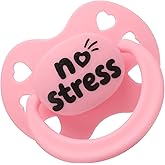 Somniumnight Adult Pacifier for Stress Relief: Big Silicone Nipple Binky for Anxiety - Autism Sensory Products Pink Paci for Sleep with Case - White Elephant Exchange Gift