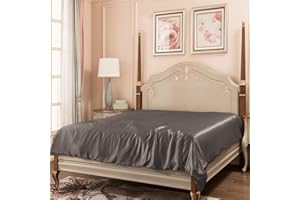 PROMEED 100% Silk Duvet Cover King Size, Oeko-Certified 22 Momme Mulberry Silk Quilt/Comforter Cover with Zipper, Temperature Regulating (Grey, King)