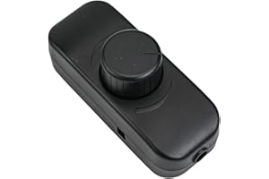 ZYNCUE DC 12V-24V Inline Dimmer Switch, Frequency Adjustable 800Hz-16kHz, Rotary Push On/Off for LED Lights and Low-Power Fan