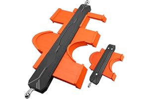 TORFICAN 12"& 5" Widen Contour Gauge Profile Tool With 2 Locks,Extend Aluminum Core Copy Irregular Shape Duplicator,Must Have Tool for DIY Handyman Precisely Copy Irregular Shape,Gifts for Men&Dad
