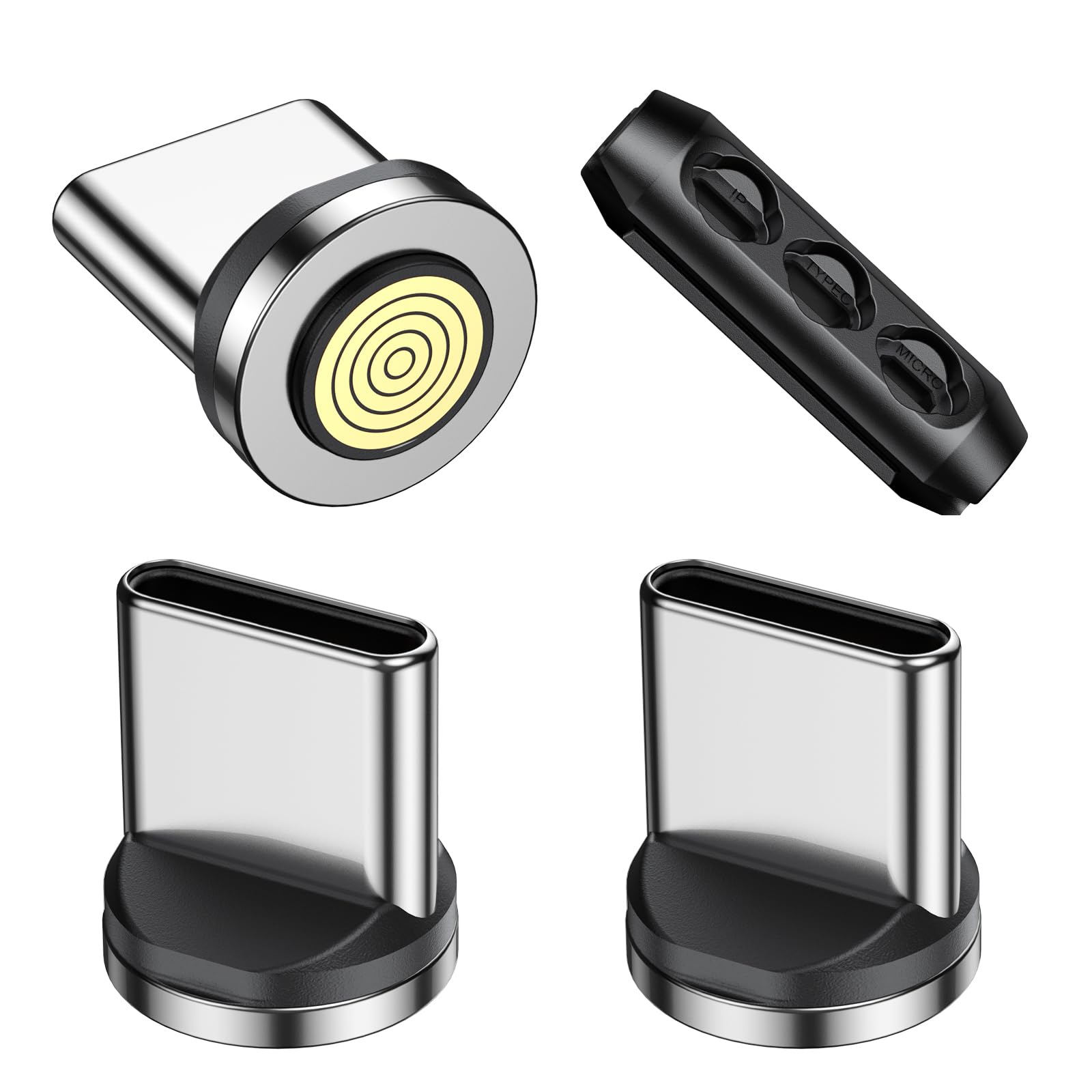 Photo 1 of VAFOTON 9Pin 60W/100W Type C Magnetic Tips/Quick Charge Magnetic Adapter [3pcs], Magnetic USB C Charging Cable Connectors/Heads for Type C Devices