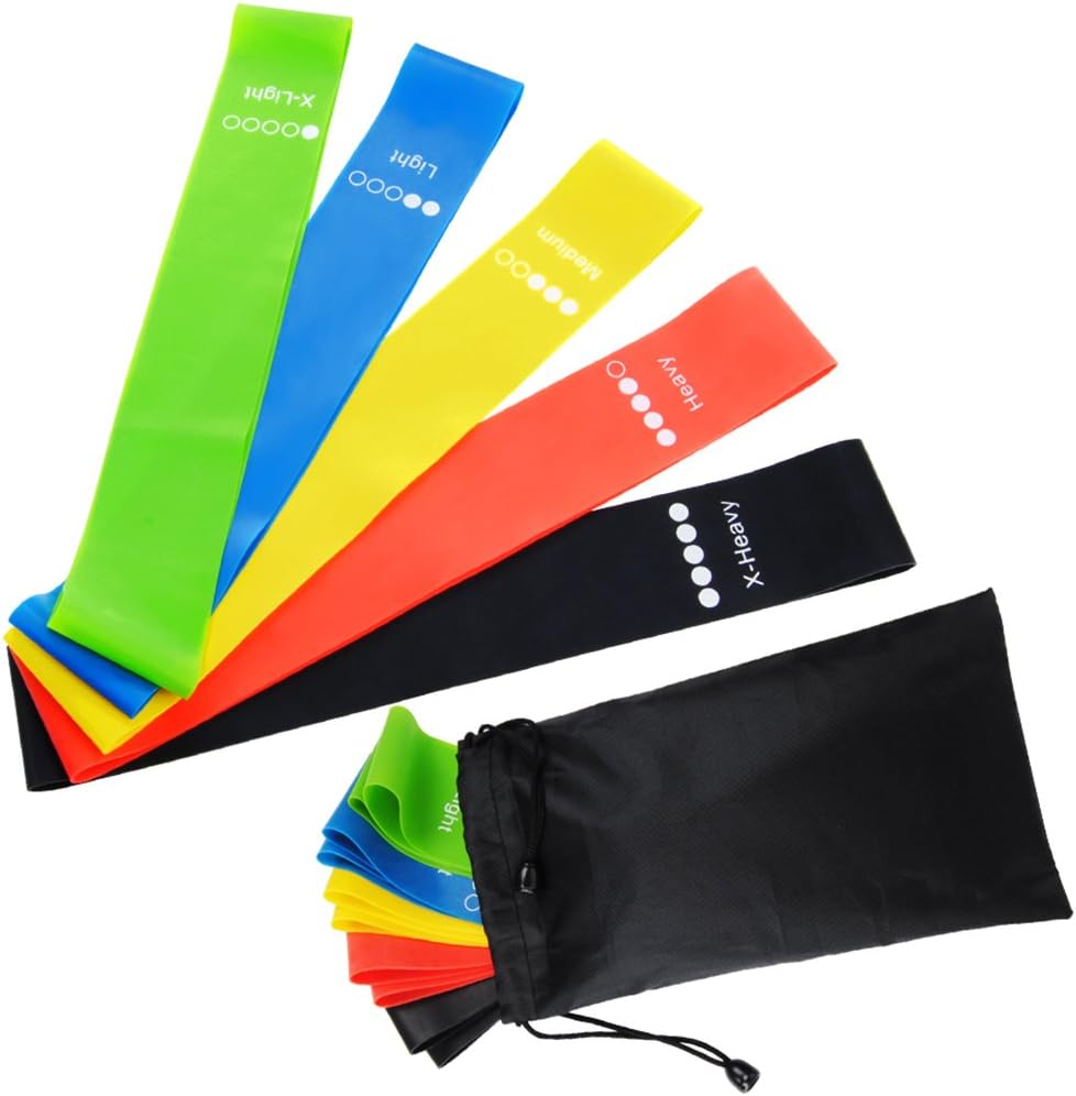 Resistance Bands Exercise Bands Set, Resistance Loop Bands with Carry Bag,Fitness Bands for Legs,Glutes, Arms, Physio, Pilates, Yoga, CrossFit ,Physical Therapy,Rehab and Strength
