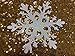 2Pack White and Blue Glitter Snowflake Banner Winter Wonderland Banner Decorations Snowflake Garland Decorations for Christmas Winter Wonderland Baby Shower Birthday Decorations