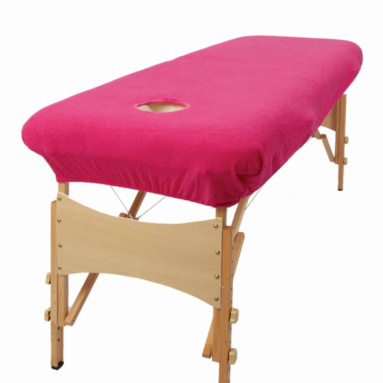 TowelsRus Aztex Classic Cover for Massage Table with Hole for the Face, Stretch Fabric pink