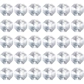 PATIKIL K9 Crystal Octagon Beads 2 Holes Pendants, 60 Pack 20mm Chandelier Prisms Parts Ornaments Hanging Beads for DIY Arts Crafts Decoration, Clear